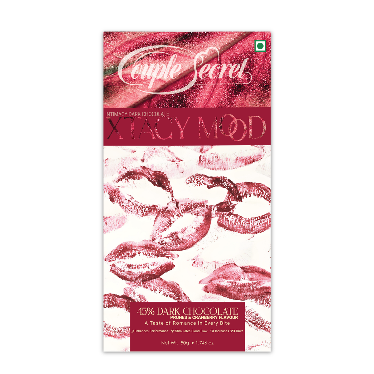 Xtacy Mood ( Intimacy Dark Chocolate) 50g  Prunes & Cranberry